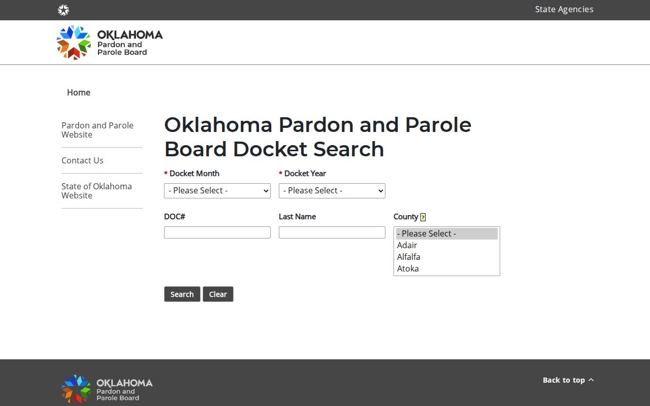 Search Mayes County parole results by person